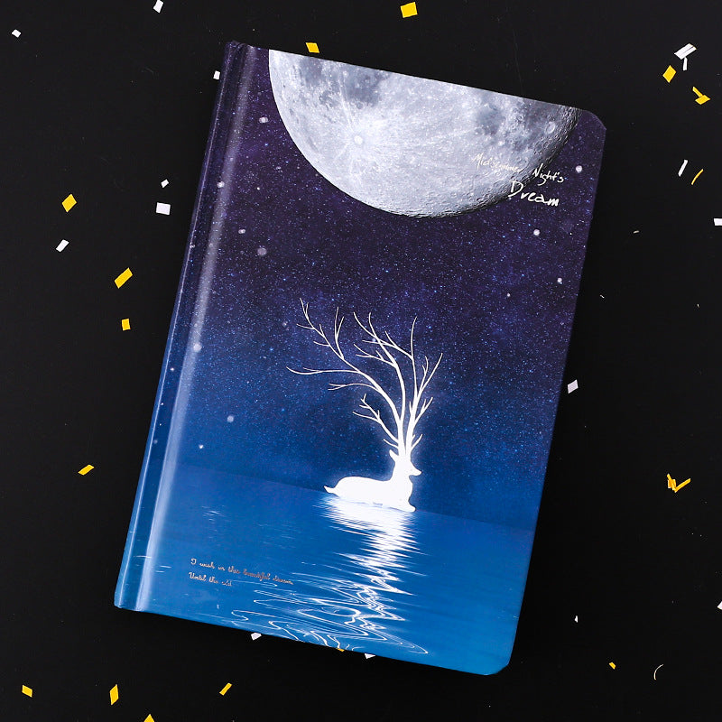 Starry Night Glow Bullet Journal - Simple Korean Design