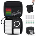 HUIJUTCHEN Black Mini Pocket Printer with Black Case Mini Thermal Printer with 10 Rolls Thermal Paper Mini Portable Photo Printer for Travelling Journal Memo Photo Study Notes Shopping Lists