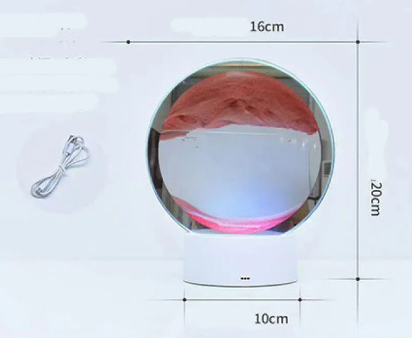 Luminous Hourglass with Sand Painting