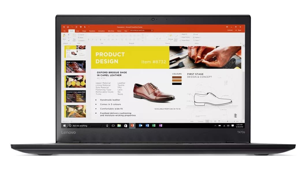 Lenovo Thinkpad T470s Business Laptop 14" FHD i5-7300U 2.6GHz 8GB DDR4 RAM 256GB SSD Windows 10 Pro 64 (Renewed)