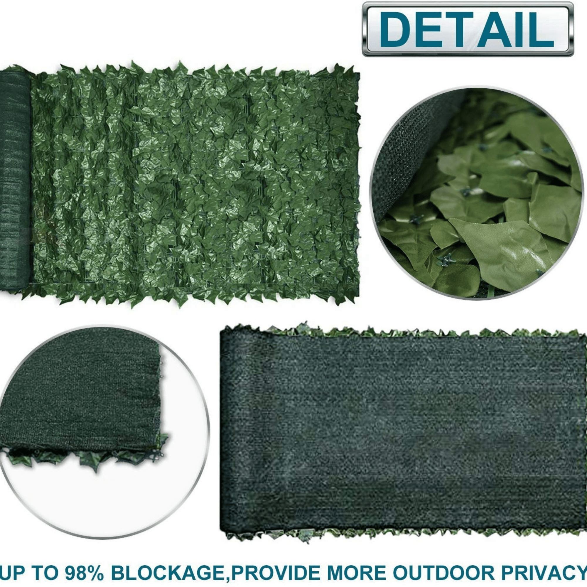 Ivy Leaf Privacy Fence 120x40 EcoWall