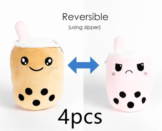 Cute And Cute Turn Over Milk Tea Cup Doll Pillow Plush Toy