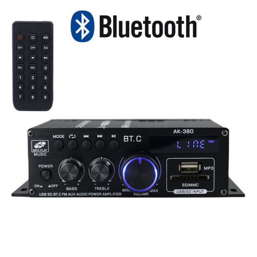 AK380 Bluetooth Car Home 12V Power Amplifier Device