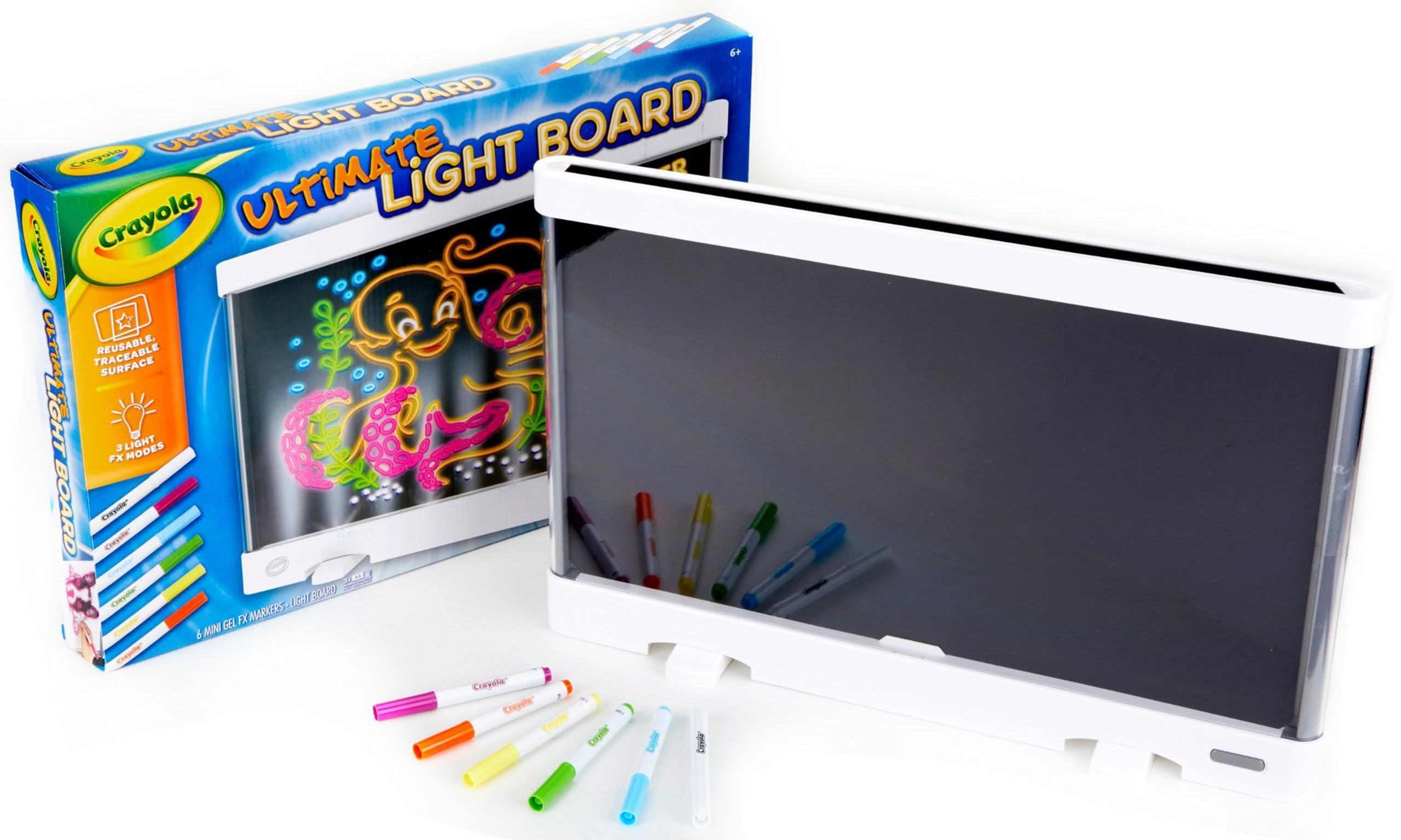 Crayola Ultimate Light Board - White Kids Drawing Tablet LED Drawing Board for Kids Holiday Gift for Boys & Girls Toys for Kids 6+