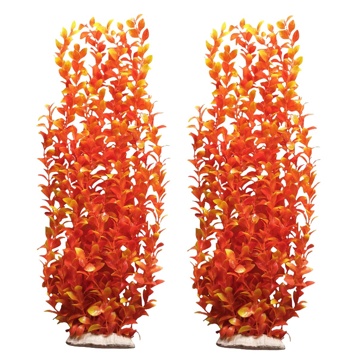 AquaticArt 2-Pack Tall Orange Leaf Aquarium Plants