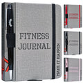MaLetics – A6 Pocket Fitness Journal – Set 15 Goals Track 93 Workouts Measure Progress & Log 24 Personal Records – Sweatproof Design Daily Planner & Exercise Log Book For Men & Women - Black
