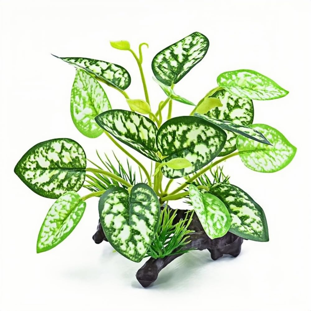 MRTIOO Artificial Reptile Terrarium Plant Decor